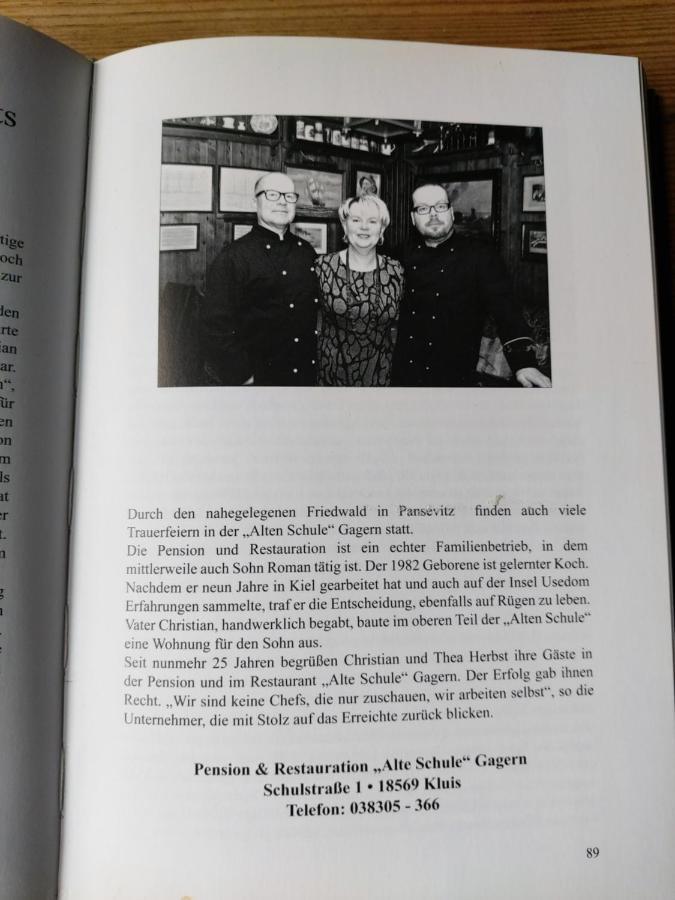 Pension & Restaurant "Alte Schule" Kluis Dış mekan fotoğraf
